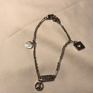 Brighton Peace and Love bracelet/anklet